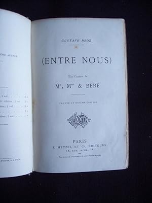 Imagen del vendedor de ( Entre nous ) a la venta por Librairie Ancienne Zalc