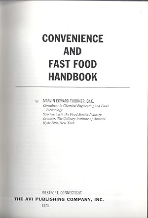 Imagen del vendedor de Convenience and Fast Food Handbook a la venta por Alplaus Books