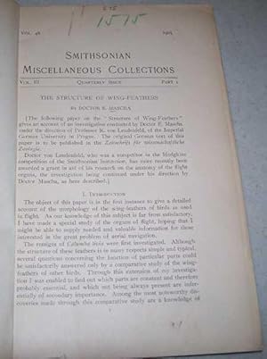 Image du vendeur pour The Structure of Wing Feathers (Smithsonian Miscellaneous Collections Volume III, part I) mis en vente par Easy Chair Books