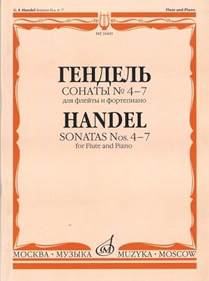 Bild des Verkufers fr Sonatas No. 4-7 for flute and piano. zum Verkauf von Ruslania
