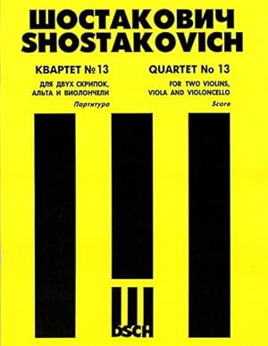 Bild des Verkufers fr String Quartet No.13. Op. 138. Score. zum Verkauf von Ruslania