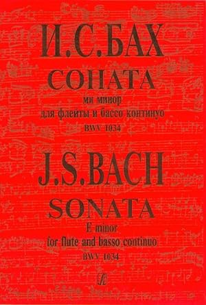 Sonata E minor for flute and basso continuo BWV 1034
