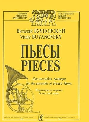 Pieces for the ensemble of French-Horns. Score and parts