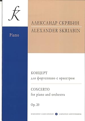 Concerto for piano and orchestra. Op. 20. Arranged for two pianos