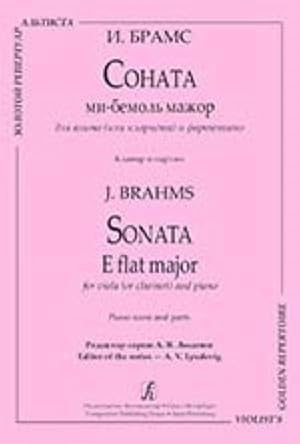 Sonata E flat major for viola (or clarinet) and piano. Piano score and parts