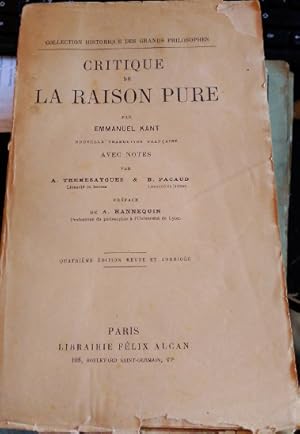 CRITIQUE DE LA RAISON PURE.