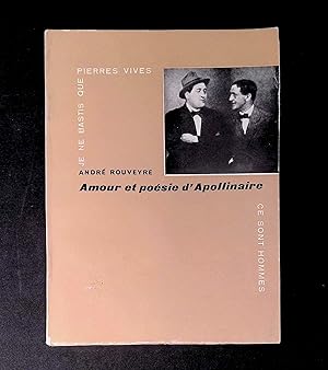 Seller image for Amour et posie d'Apollinaire for sale by LibrairieLaLettre2