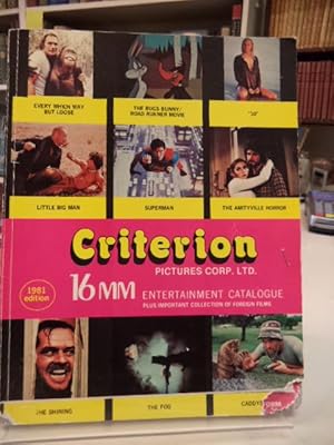 Criterion Pictures Corp. Ltd. (Toronto) 16mm Entertainment Catalogue 1981 edition
