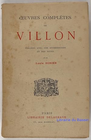 Oeuvres complètes de Villon