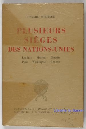 Bild des Verkufers fr Plusieurs siges des Nations-Unies zum Verkauf von Librairie du Bassin