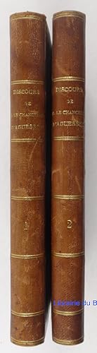 Seller image for Discours de M. Le Chancelier d'Aguesseau for sale by Librairie du Bassin