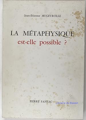 Imagen del vendedor de La mtaphysique est-elle possible ? a la venta por Librairie du Bassin