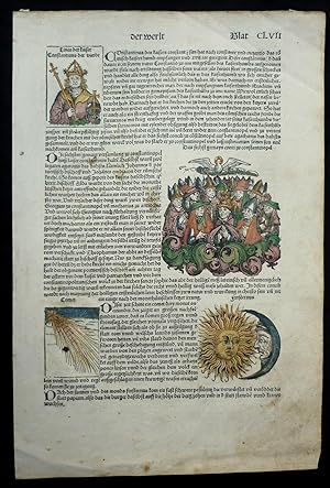 Blatt CLVII (Das sechst alter der werlt.) aus Hartmann Schedels "Das Buch der Croniken und Geschi...