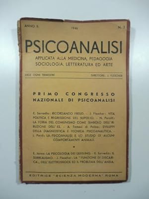 Psicoanalisi applicata alla medicina, pedagogia, sociologia, letteratura ed arte