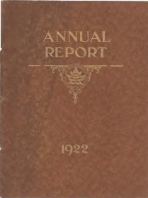 Image du vendeur pour ANNUAL REPORT of the President and Directors of .for the Year January 1, 1922 to December 31,1922 mis en vente par Harry E Bagley Books Ltd