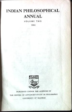 Indian Philosophical annual , Volume Two