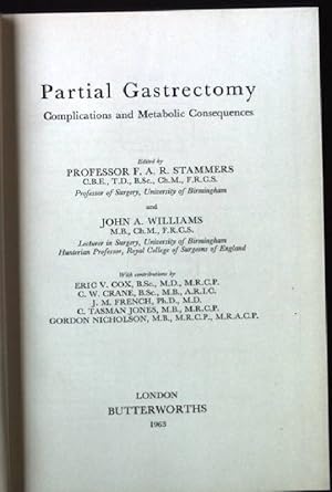 Seller image for Partial Gastrectomy - Complications and Metabolic Consequences for sale by books4less (Versandantiquariat Petra Gros GmbH & Co. KG)