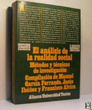 Imagen del vendedor de EL ANALISIS DE LA REALIDAD SOCIAL a la venta por Librera Maestro Gozalbo