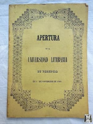 Imagen del vendedor de DISCURSO : LA NUEVA LEY DE INSTRUCCIN PBLICA Y LA DEGRADACIN SOCIAL. Apertura curso 1845 a la venta por Librera Maestro Gozalbo