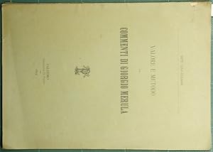 Seller image for Valore e metodo dei commenti di Giorgio Merula for sale by Antica Libreria Srl