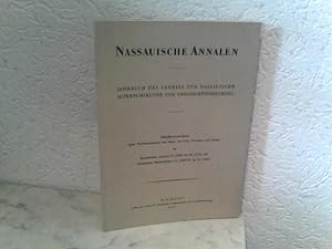 Bild des Verkufers fr Nassauische Annalen - Jahrbuch des Vereins fr Nassauische Altertumskunde und Geschichtsforschung. zum Verkauf von ABC Versand e.K.
