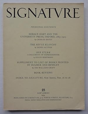 Imagen del vendedor de Signature: A Quadrimestrial of Typography and Graphic Arts, New Series, No. 18, 1954 a la venta por George Ong Books