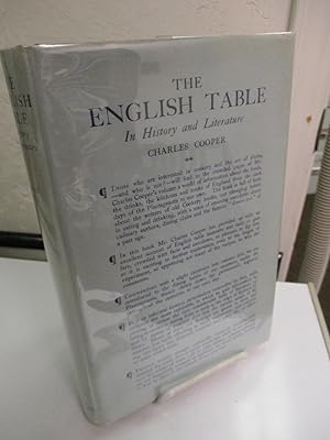 The English Table In History and Literature.