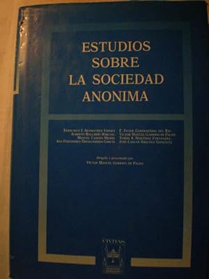 Bild des Verkufers fr Estudios sobre la Sociedad Annima zum Verkauf von Librera Antonio Azorn