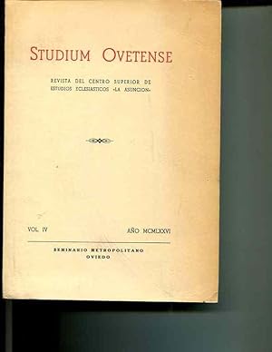 Imagen del vendedor de Studium Ovetense: Revista del Centro Superior de Estudios Eclesiasticos La Asuncion [Vol. IV] a la venta por Orca Knowledge Systems, Inc.