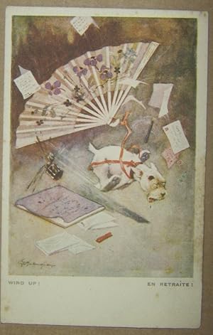 Bild des Verkufers fr Bonzo postcard, Wind Up! zum Verkauf von BOOKS & THINGS