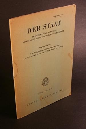 Image du vendeur pour Reprint: review of "Niklas Luhmann, Legitimation durch Vefahren" (pp. 93-96). Sonderdruck section of: Der Staat, 11, 1, 1972 mis en vente par Steven Wolfe Books