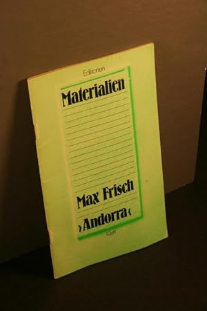 Imagen del vendedor de Materialien. Max Frisch, Andorra. Ausgewhlt und eingeleitet von Eberhard Hermes a la venta por Steven Wolfe Books