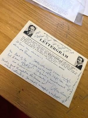 Seller image for AUTOGRAPH NOTE SIGNED BY HARRY HOUDINI ON HIS "LETTERGRAM" LETTERHEAD ` for sale by John K King Used & Rare Books