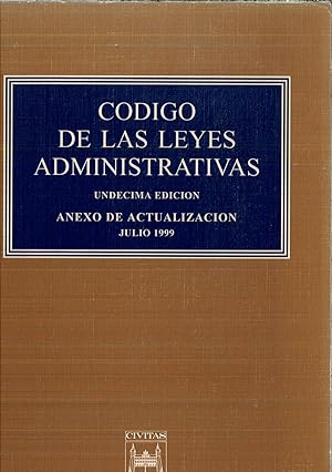 Imagen del vendedor de Codigo de las leyes administrativas : anexo de actualizacion al 1 de j a la venta por Papel y Letras