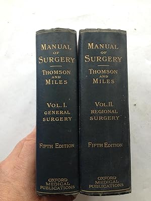 Imagen del vendedor de Manual of Surgery Volume I General Surgery Volume II Regional Surgery a la venta por Book Souk
