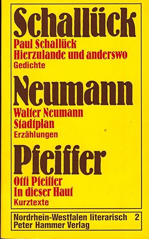 Seller image for Hierzulande und anderswo. Gedichte / Stadtplan. Erzhlingen / In dieser Haut. Kurztexte for sale by Paderbuch e.Kfm. Inh. Ralf R. Eichmann