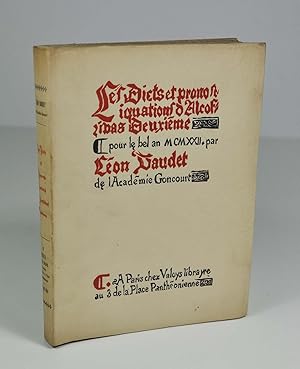 Image du vendeur pour Les dicts et pronostiquations d'Alcofribas Deuxime pour le bel an 1922 mis en vente par Librairie L'Autre sommeil