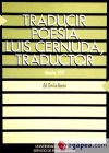 Imagen del vendedor de Traducir poesa : Luis Cernuda, traductor a la venta por AG Library