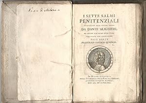 I sette salmi penitenziali trasportati alla volgar poesia da Dante Alighieri; ed altre sue rime s...