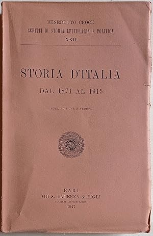 Storia d'Italia dal 1871 al 1915.