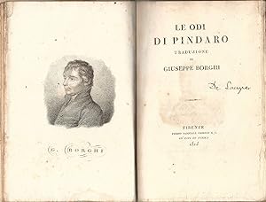 Le odi di Pindaro. Traduzione di Giuseppe Borghi.