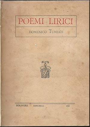 Seller image for Poemi lirici. for sale by Libreria Antiquaria Palatina