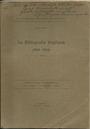 La Bibliografia Virgiliana (1912-1913).