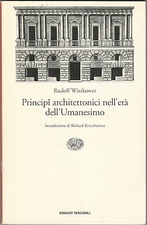 Image du vendeur pour Princip architettonici nell'et dell'Umanesimo. mis en vente par Libreria Antiquaria Palatina