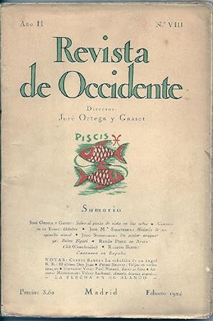Revista de Occidente. Director: José Ortega y Gasset.