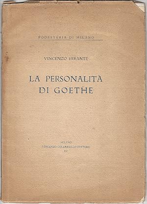La personalità di Goethe.