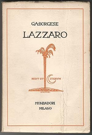 Imagen del vendedor de Lazzaro. Un prologo e tre atti. a la venta por Libreria Antiquaria Palatina