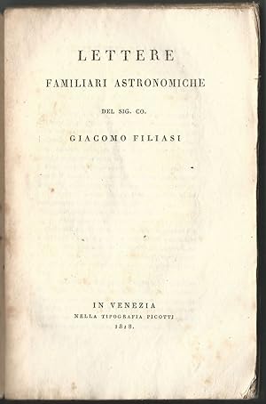 Imagen del vendedor de Lettere familiari astronomiche. a la venta por Libreria Antiquaria Palatina