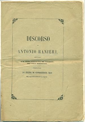 Discorso di Antonio Ranieri, recitato il dì primo anniversario del plebiscito dell'Italia meridio...