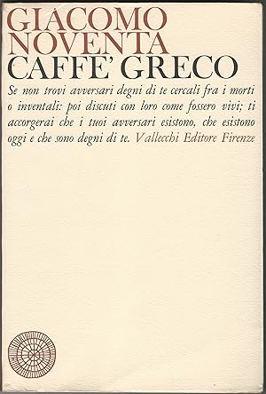 Seller image for Caff Greco. A cura di Franca Noventa. for sale by Libreria Antiquaria Palatina